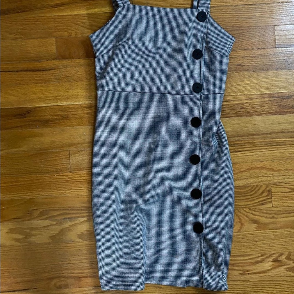 BLACK AND WHITE GINGHAM DRESS - Picture 3 of 4